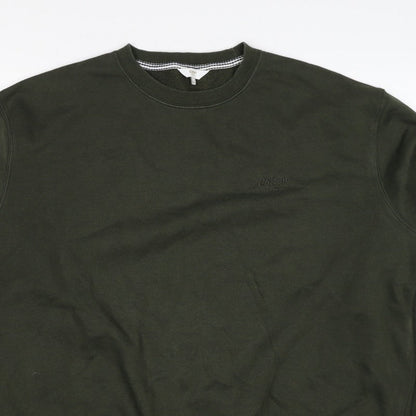 Cotton Traders Men’s Green XL Crew Neck Logo Pullover Sweatshirt