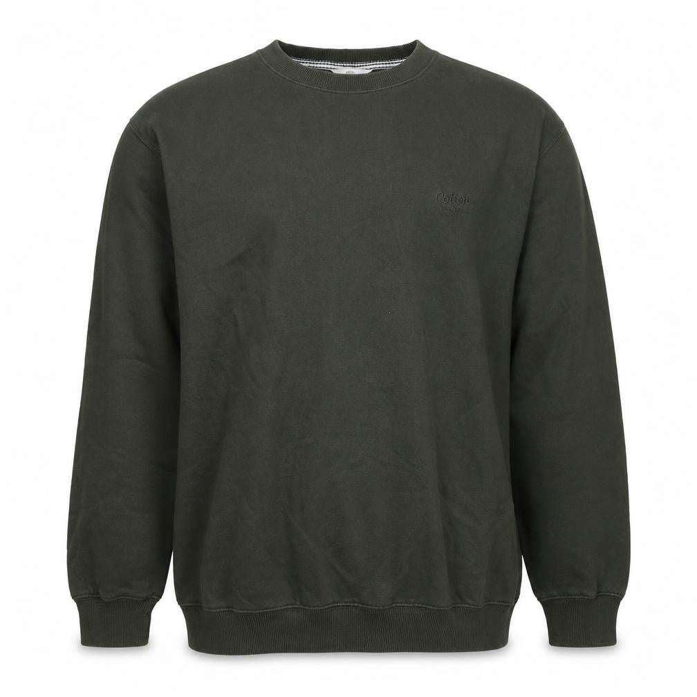 Cotton Traders Men’s Green XL Crew Neck Logo Pullover Sweatshirt
