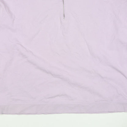 Marks & Spencer Women Pink Size 22 1/4 Zip High Neck Pullover Sweatshirt