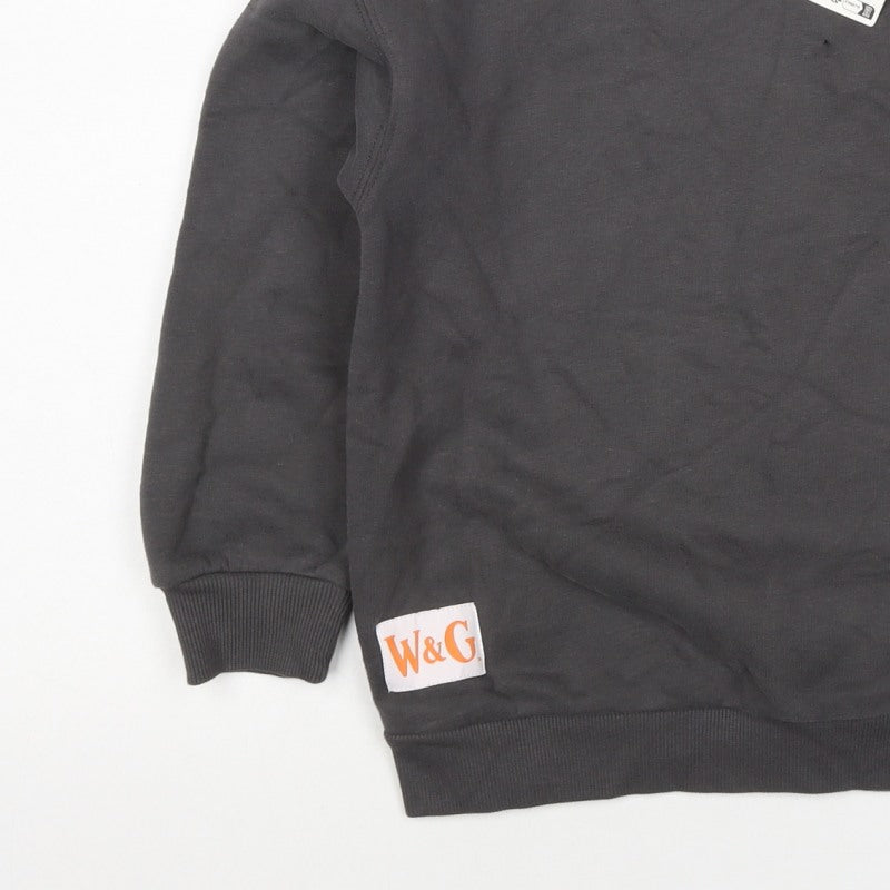 Marks and Spencer Girls Black 6-7 Years Wallace & Gromit Pullover Sweatshirt