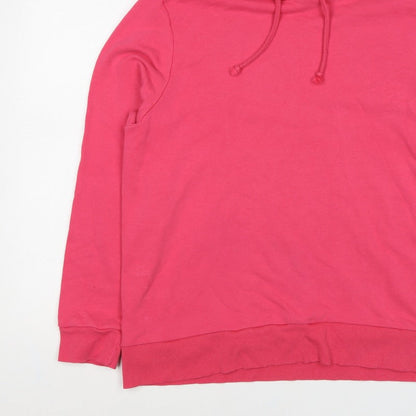Marks and Spencer Women's Pink UK 18 Pullover Hoodie Drawstring Pockets