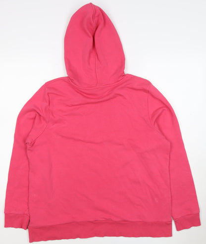 Marks and Spencer Women's Pink UK 18 Pullover Hoodie Drawstring Pockets