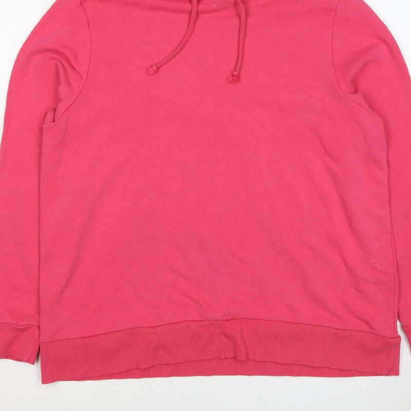 Marks and Spencer Women's Pink UK 18 Pullover Hoodie Drawstring Pockets