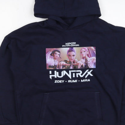 M&S Girls Blue 11-12 Years KPop Demon Hunters HUNTR/X Pullover Hoodie