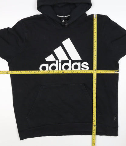 Adidas Men’s Black XL Pullover Logo Graphic Print Hoodie