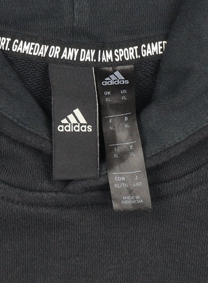Adidas Men’s Black XL Pullover Logo Graphic Print Hoodie