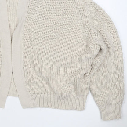 Urban Outfitters Women Ivory XS Open Knit Cardigan Long Sleeve