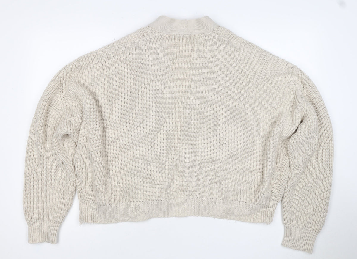 Urban Outfitters Women Ivory XS Open Knit Cardigan Long Sleeve