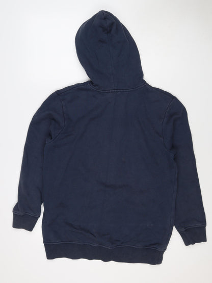 Flipback Boys Blue 13-14 Years Full Zip Hooded Fleece Logo Hoodie