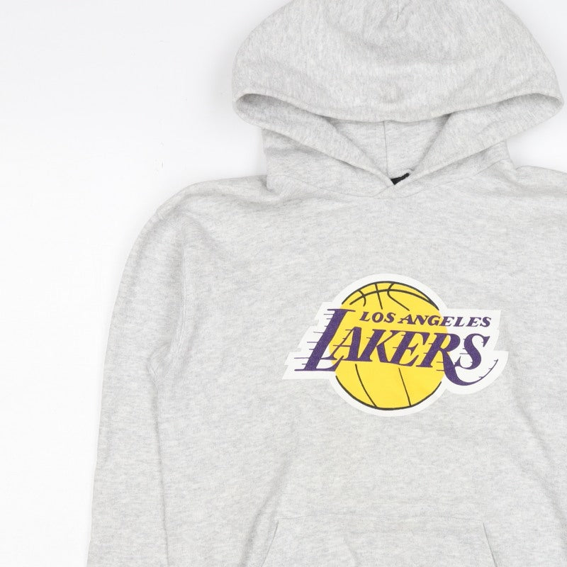Outer Stuff Boys Grey L Los Angeles Lakers Basketball Pullover Hoodie