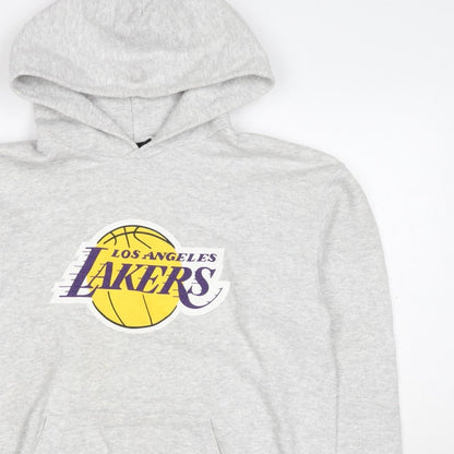 Outer Stuff Boys Grey L Los Angeles Lakers Basketball Pullover Hoodie