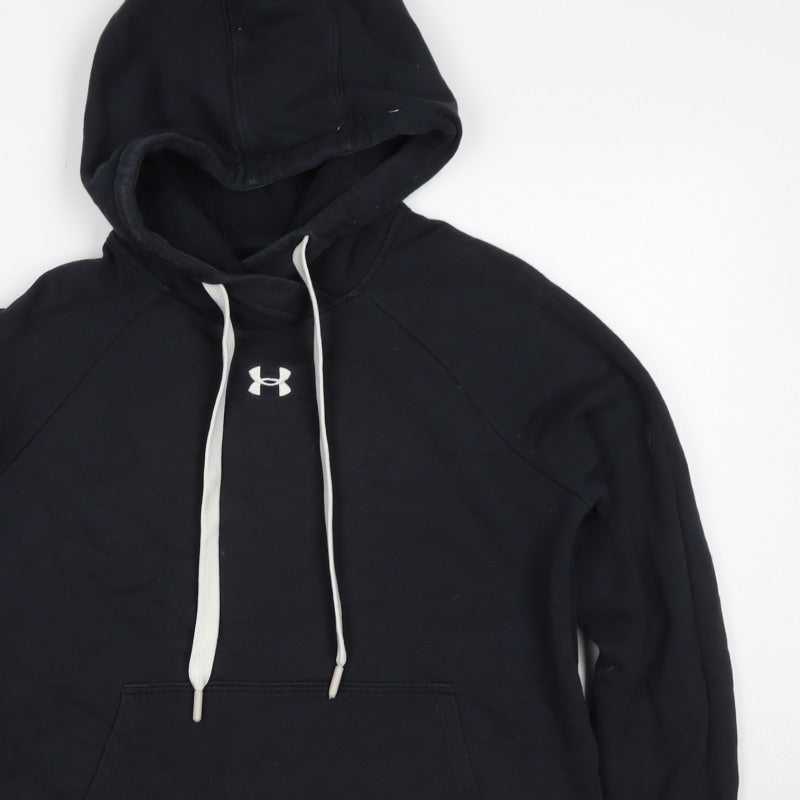Under Armour Boys Black XS Pullover Hoodie Logo Fleece