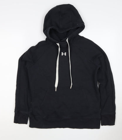 Under Armour Boys Black XS Pullover Hoodie Logo Fleece