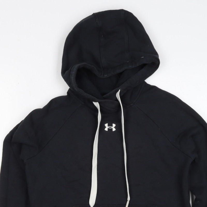 Under Armour Boys Black XS Pullover Hoodie Logo Fleece