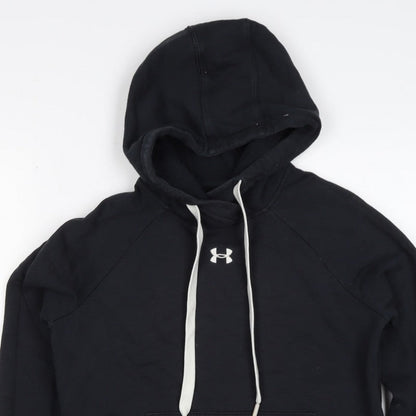 Under Armour Boys Black XS Pullover Hoodie Logo Fleece