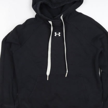 Under Armour Boys Black XS Pullover Hoodie Logo Fleece