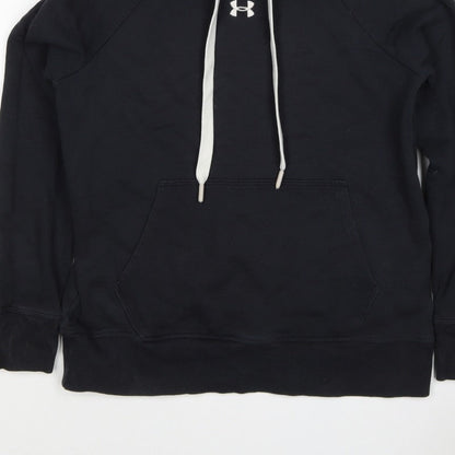 Under Armour Boys Black XS Pullover Hoodie Logo Fleece