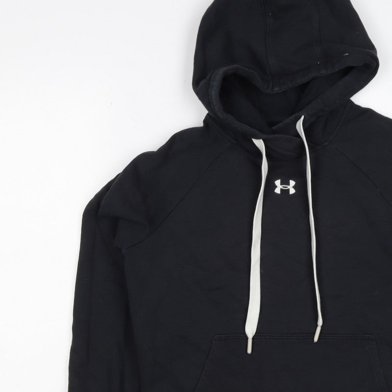 Under Armour Boys Black XS Pullover Hoodie Logo Fleece