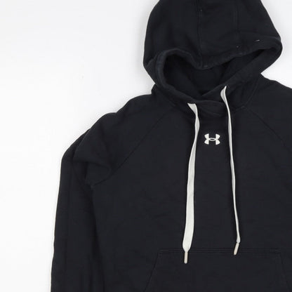 Under Armour Boys Black XS Pullover Hoodie Logo Fleece