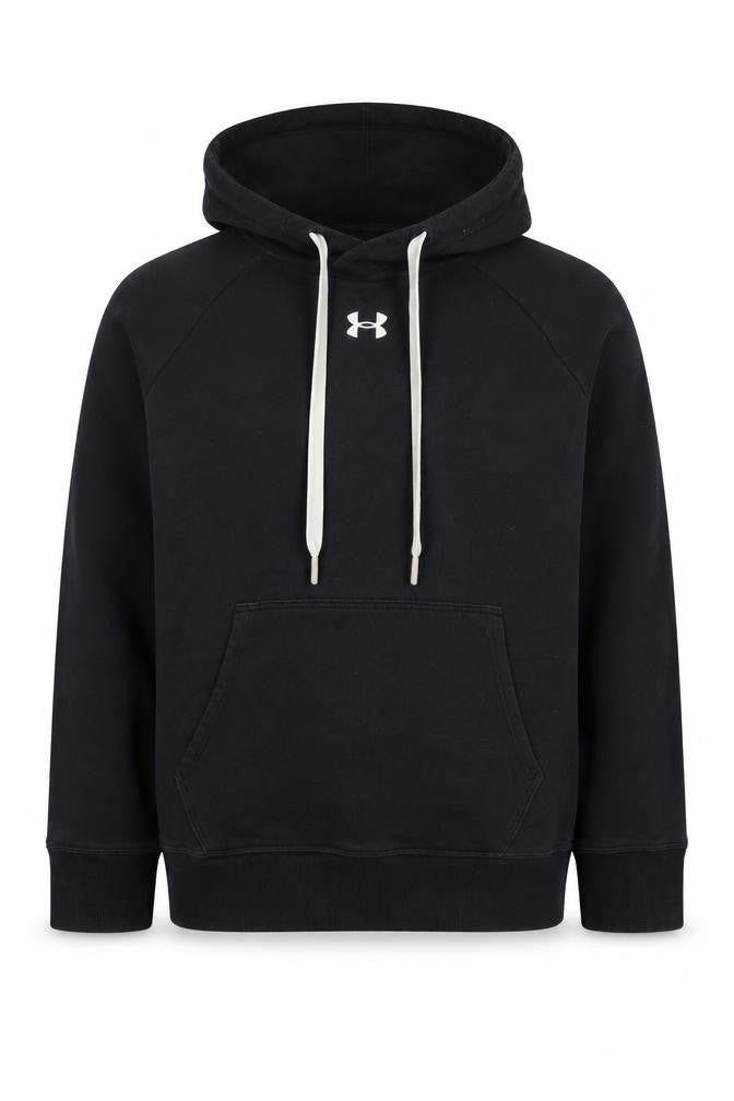 Under Armour Boys Black XS Pullover Hoodie Logo Fleece