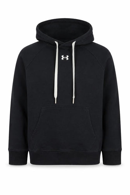 Under Armour Boys Black XS Pullover Hoodie Logo Fleece