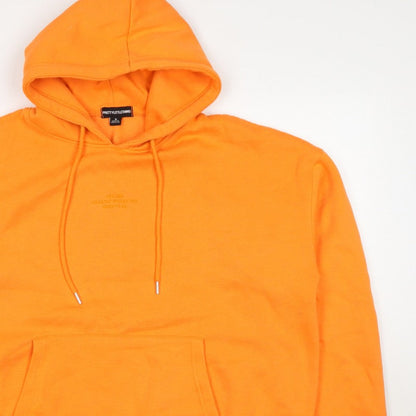 PrettyLittleThing Women Orange M Pullover Hoodie Logo Pocket