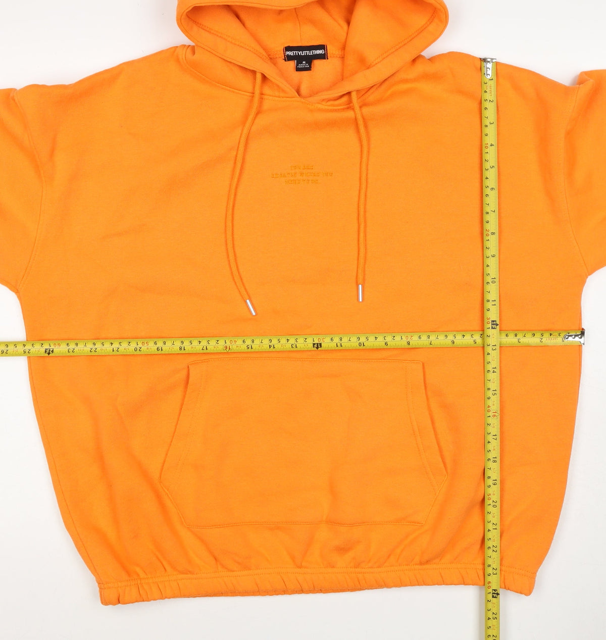 PrettyLittleThing Women Orange M Pullover Hoodie Logo Pocket