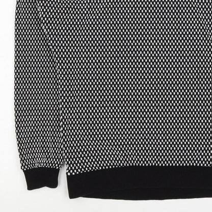 Topshop Women’s Black White UK 8 Geometric Knit Pullover Sweatshirt