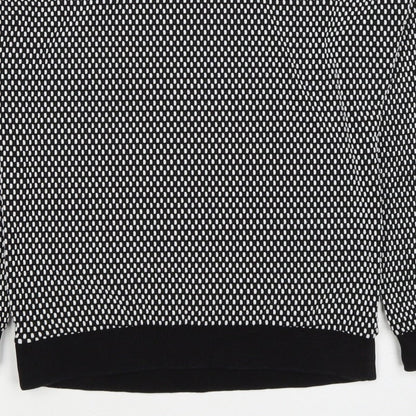 Topshop Women’s Black White UK 8 Geometric Knit Pullover Sweatshirt
