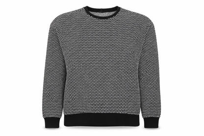 Topshop Women’s Black White UK 8 Geometric Knit Pullover Sweatshirt