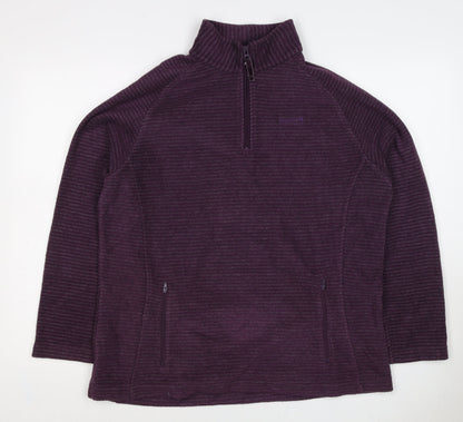 Regatta Women’s Purple UK 16 1/4 Zip Fleece Sweatshirt Pockets