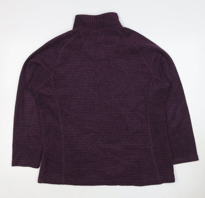 Regatta Women’s Purple UK 16 1/4 Zip Fleece Sweatshirt Pockets