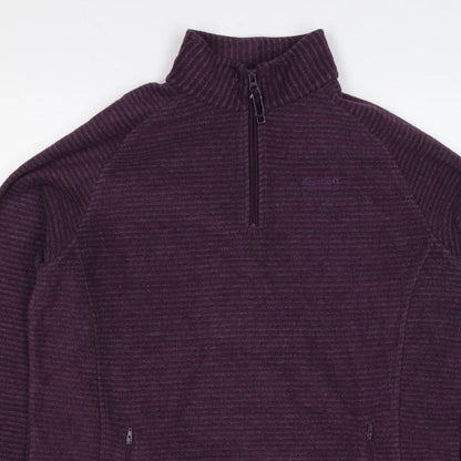 Regatta Women’s Purple UK 16 1/4 Zip Fleece Sweatshirt Pockets