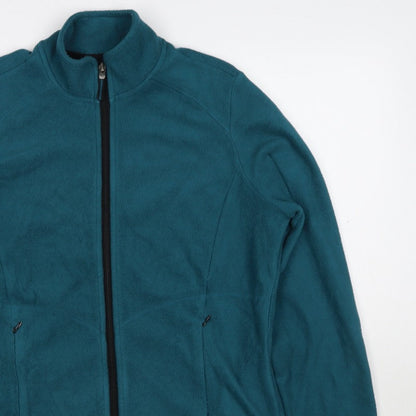 M&S Women’s Blue UK 14 Full Zip Fleece Jacket Collared
