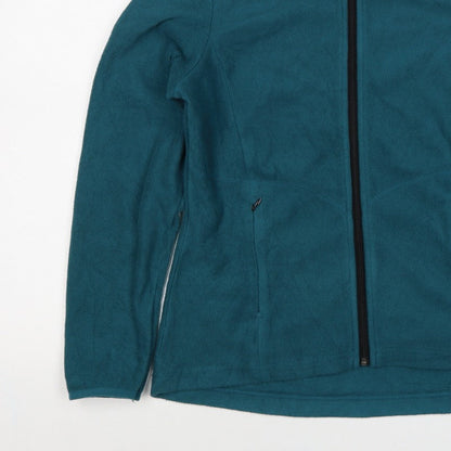 M&S Women’s Blue UK 14 Full Zip Fleece Jacket Collared