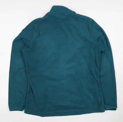 M&S Women’s Blue UK 14 Full Zip Fleece Jacket Collared