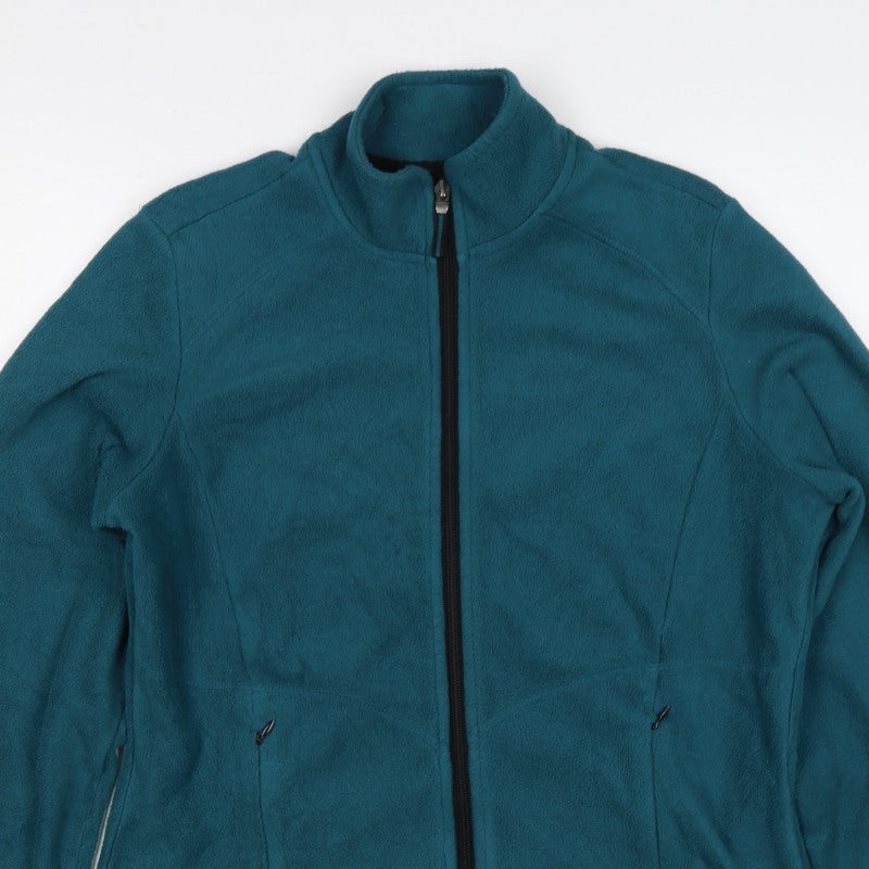 M&S Women’s Blue UK 14 Full Zip Fleece Jacket Collared