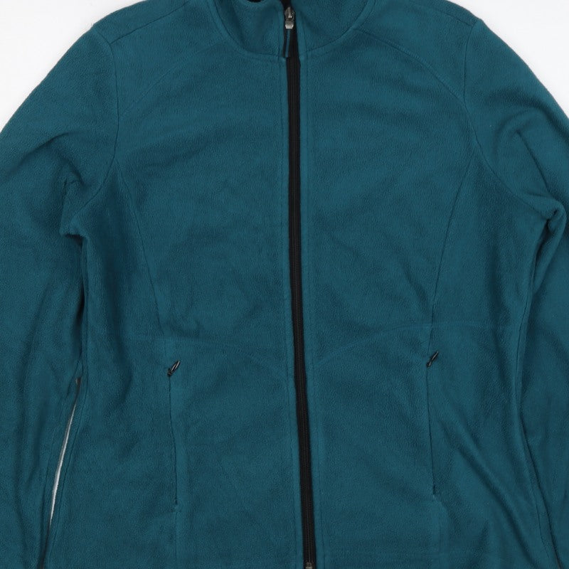 M&S Women’s Blue UK 14 Full Zip Fleece Jacket Collared