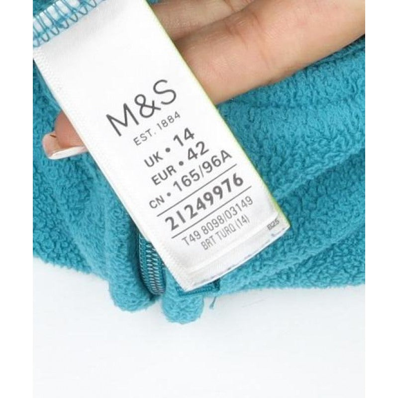 Marks and Spencer Women’s Blue Size 14 Full Zip Fleece Jacket