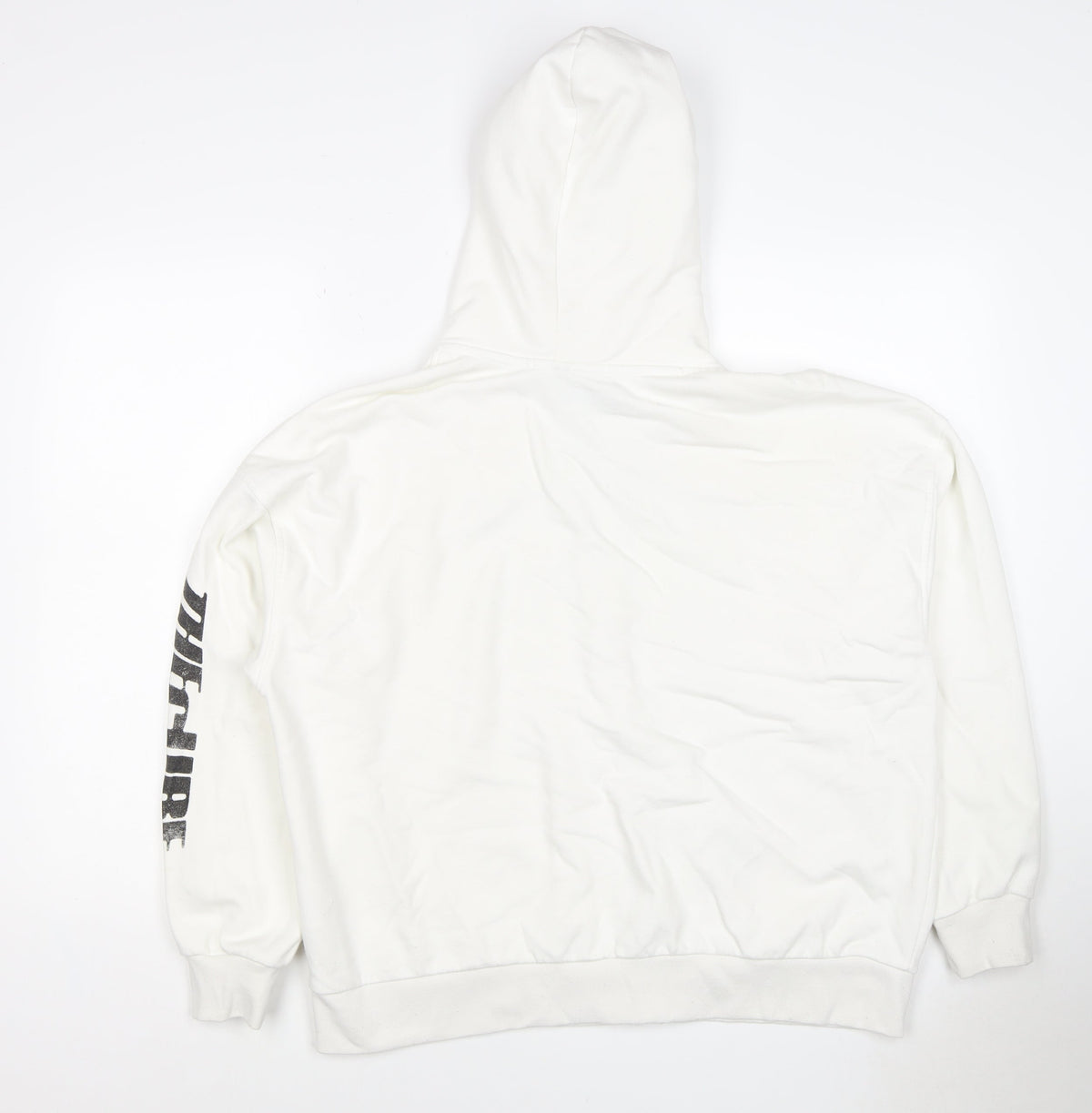 H&M Divided Men’s White L The Cure Faith Graphic Full Zip Hoodie