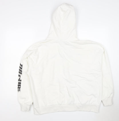 H&M Divided Men’s White L The Cure Faith Graphic Full Zip Hoodie