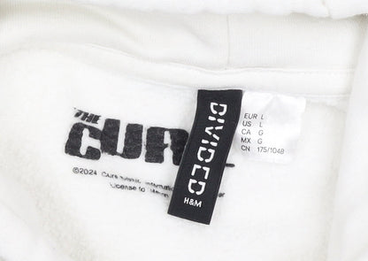 H&M Divided Men’s White L The Cure Faith Graphic Full Zip Hoodie