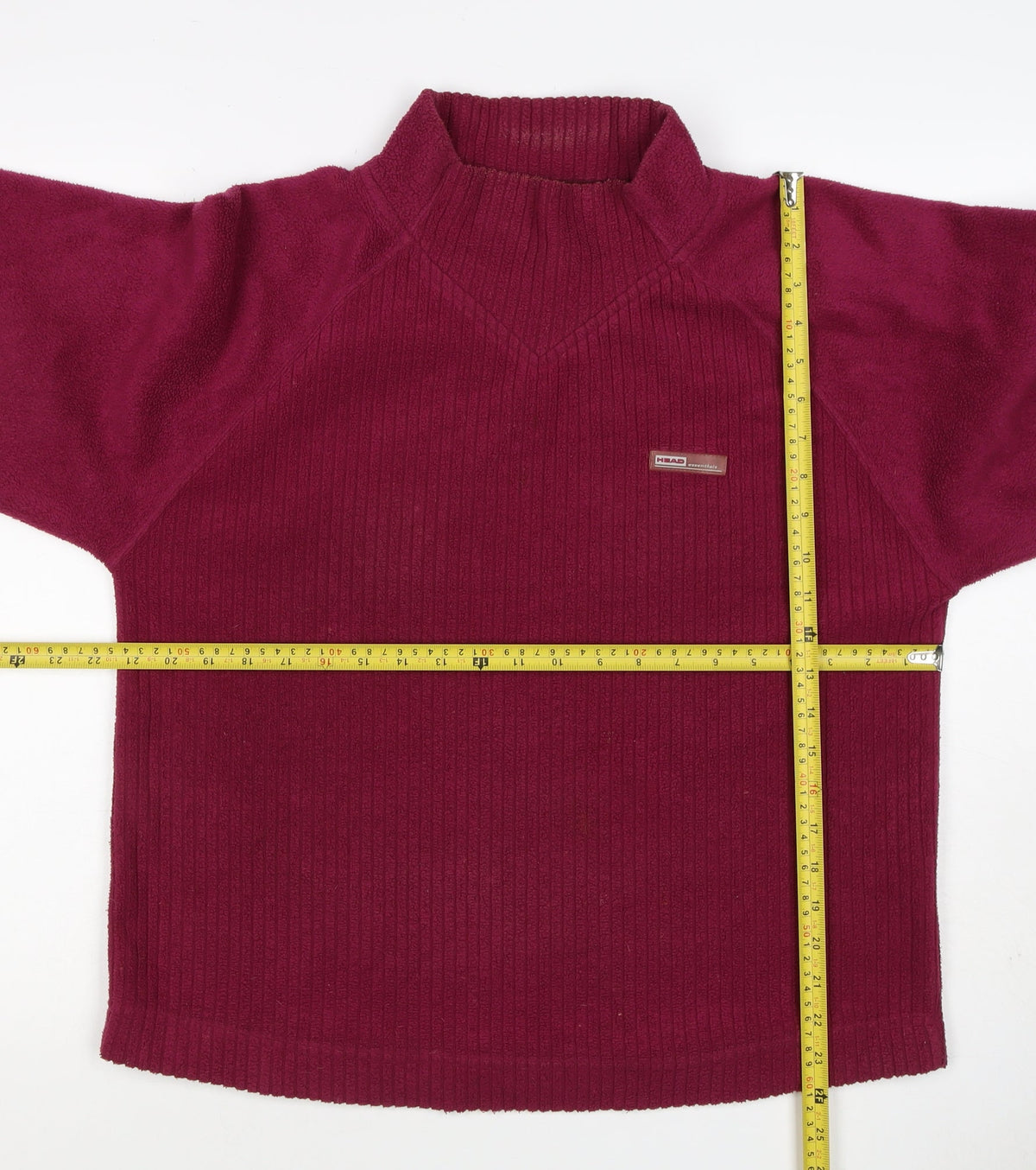 HEAD Essentials Women Burgundy UK 10 Pullover Fleece Sweatshirt Raglan