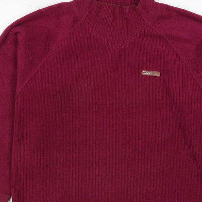 HEAD Essentials Women Burgundy UK 10 Pullover Fleece Sweatshirt Raglan