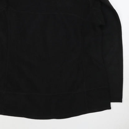 Columbia Women Black XL Titanium 1/4 Zip Fleece Sweatshirt High Neck