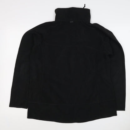 Columbia Women Black XL Titanium 1/4 Zip Fleece Sweatshirt High Neck