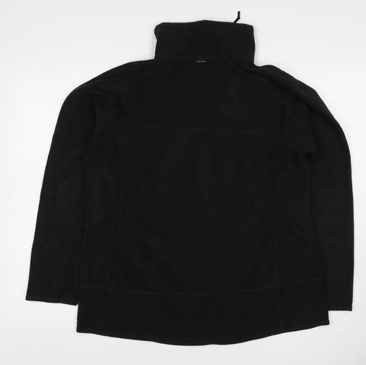 Columbia Women Black XL Titanium 1/4 Zip Fleece Sweatshirt High Neck