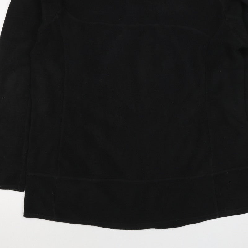 Columbia Women Black XL Titanium 1/4 Zip Fleece Sweatshirt High Neck