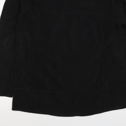 Columbia Women Black XL Titanium 1/4 Zip Fleece Sweatshirt High Neck