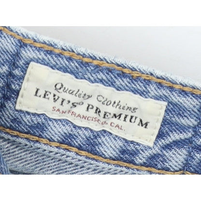 Levi's Premium Men's Blue W34 L30 Straight Light Wash Distressed Jeans